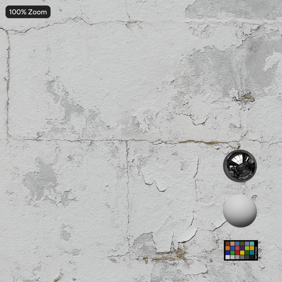 Peeling Painted Concrete Block Wall Texture, White