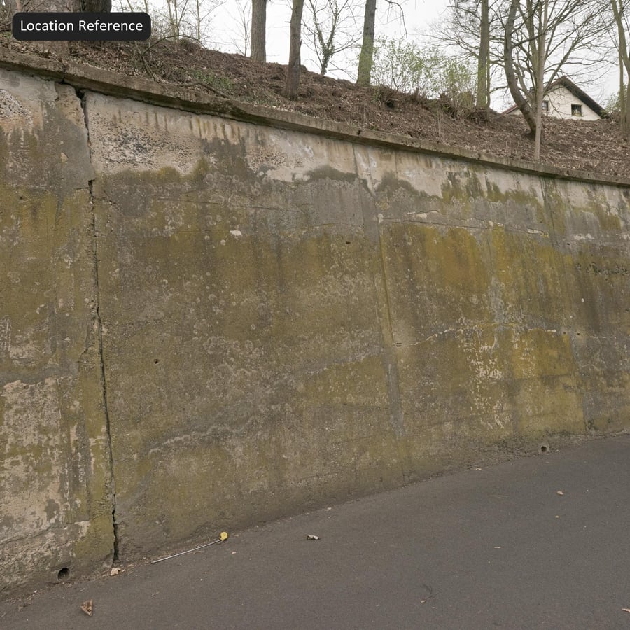 Mossy Weathered Concrete Wall Texture