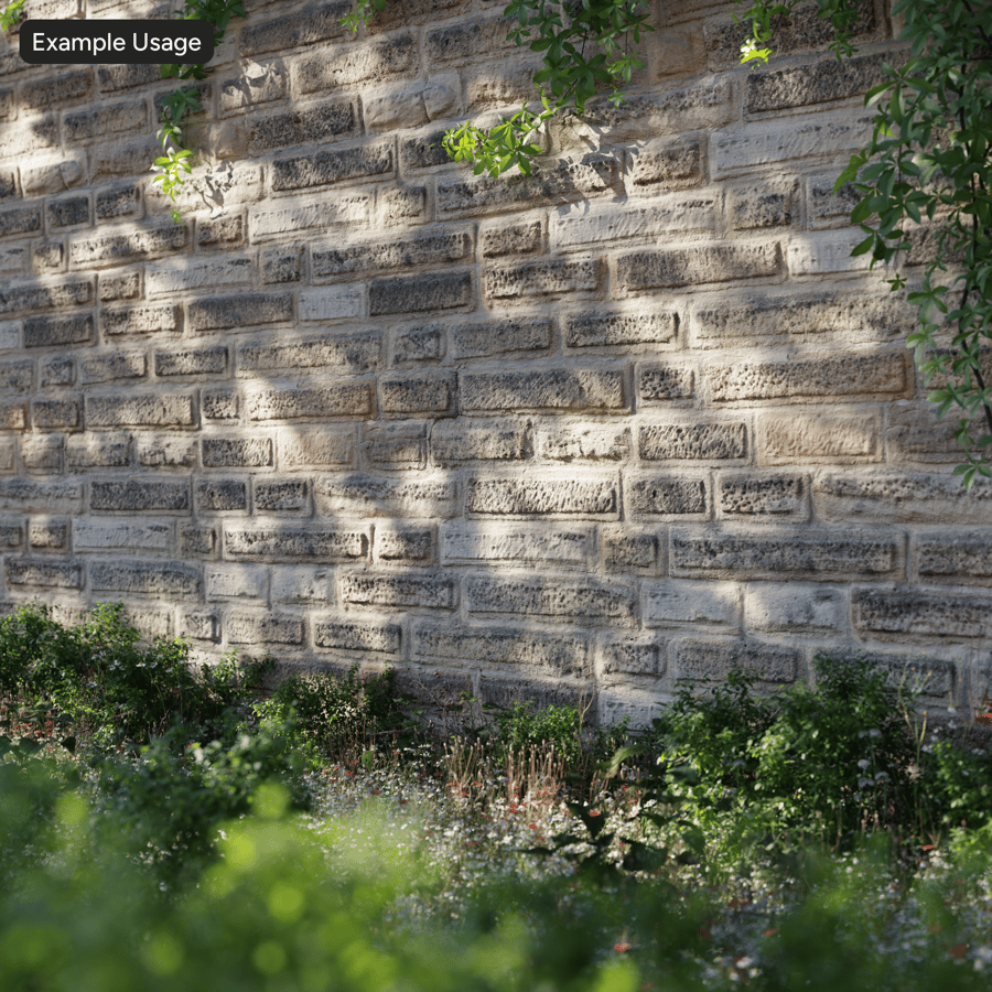 Textura de parede de blocos de calcário desgastado fino