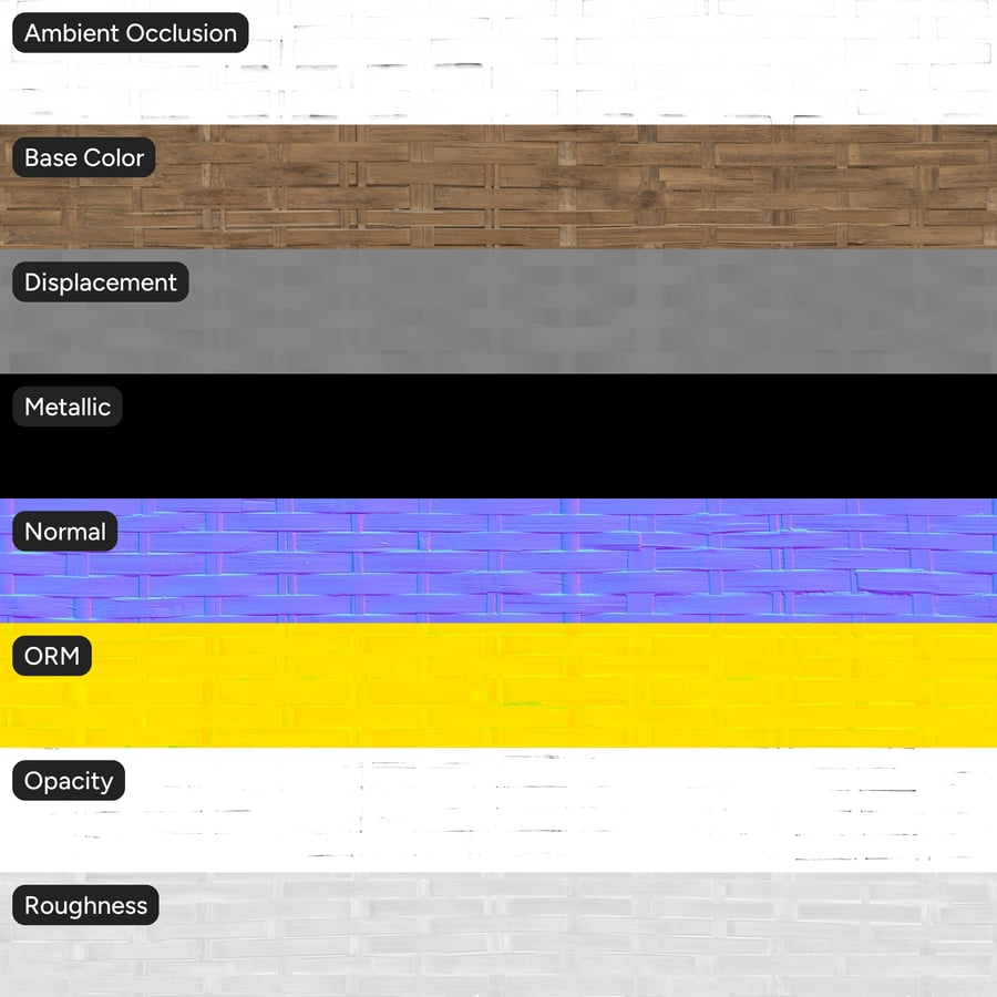Woven Split Bamboo Matting Texture, Nut Brown