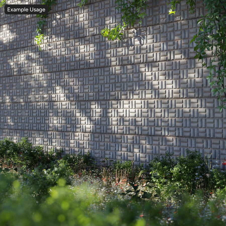 Precast Basketweave Concrete Wall Texture
