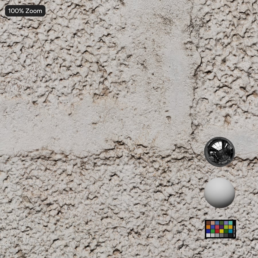 Coarse Stippled Cement Wall Texture, Off White