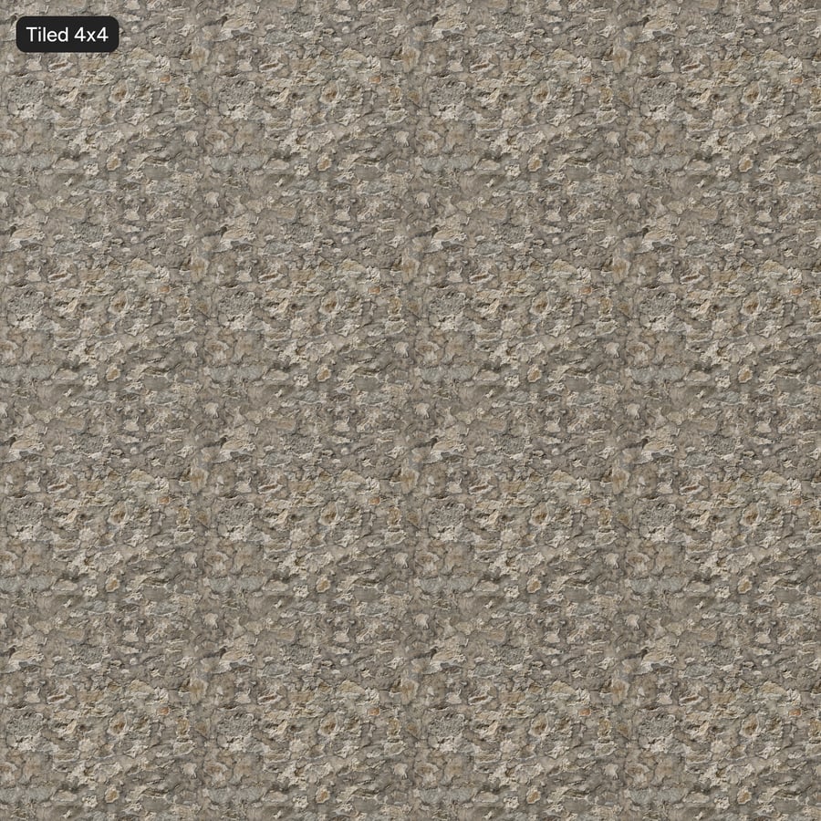 Weathered Rubble Stone Wall Texture, Grey