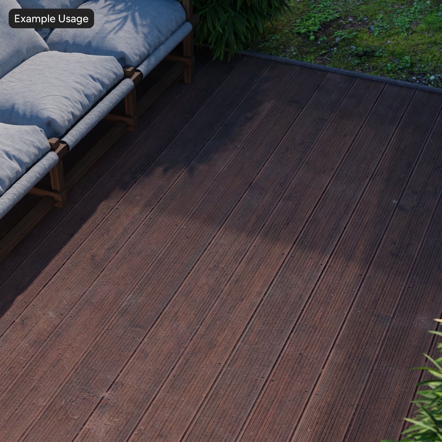 Composite Deck Wood Board Texture, Dark Brown