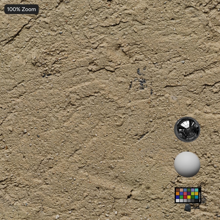 Rough Troweled Stucco Plaster Texture, Sand Beige