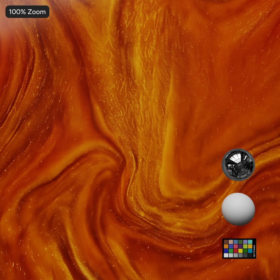 Texture Sàn Epoxy Xoáy, Màu Cam