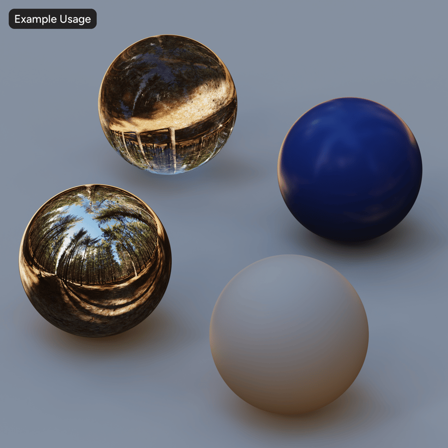 Yönetilen Çam Ormanı HDRI, Güneşli