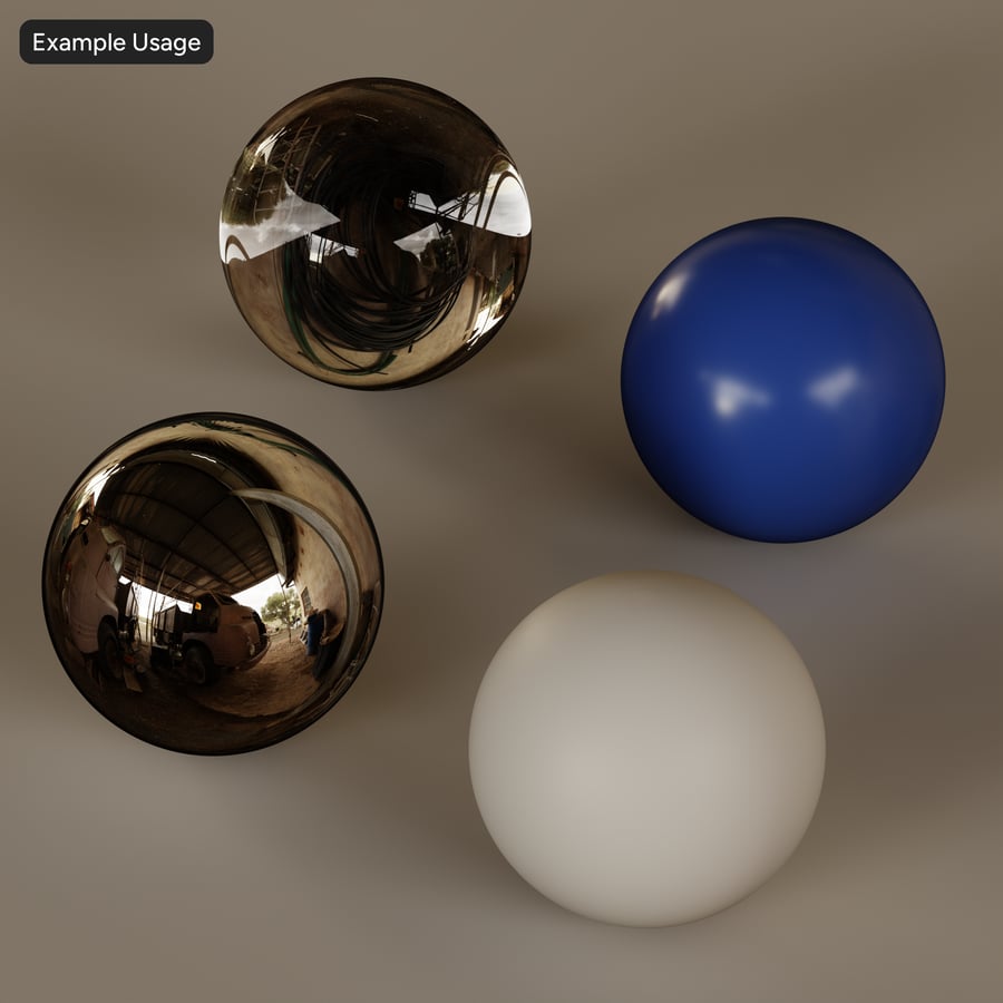 HDRI rifugio per veicoli agricoli, tardo pomeriggio