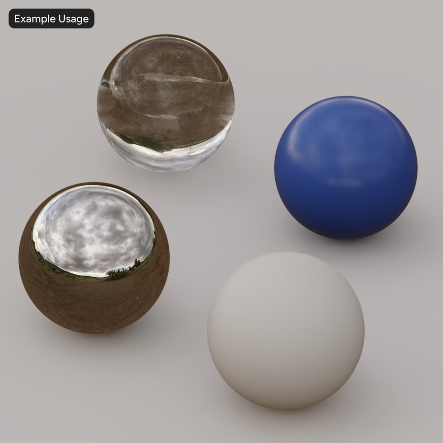 曇天の平原 HDRI、曇り空