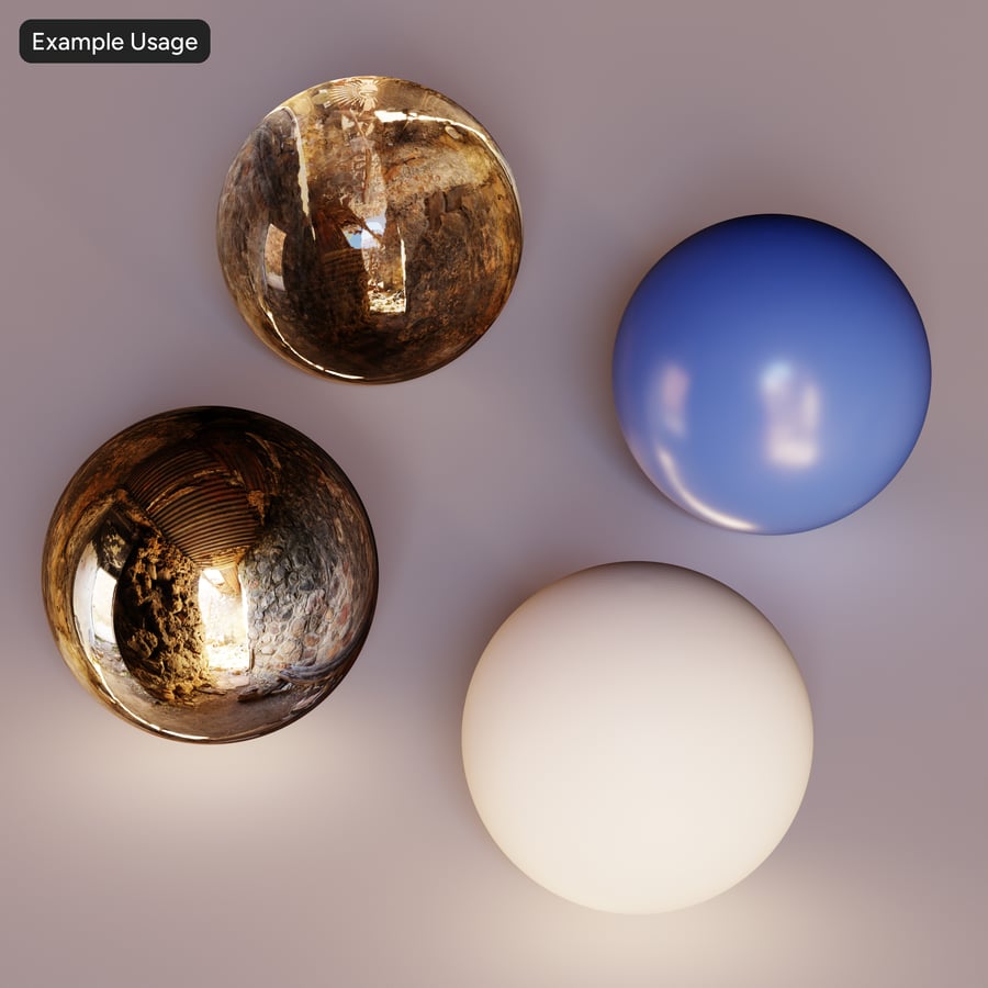HDRI інтер'єру занедбаних кам'яних руїн, тепле денне світло