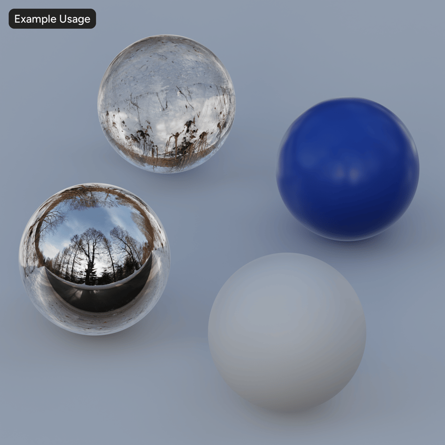 雪地鄉村道路冬季 HDRI，局部多雲