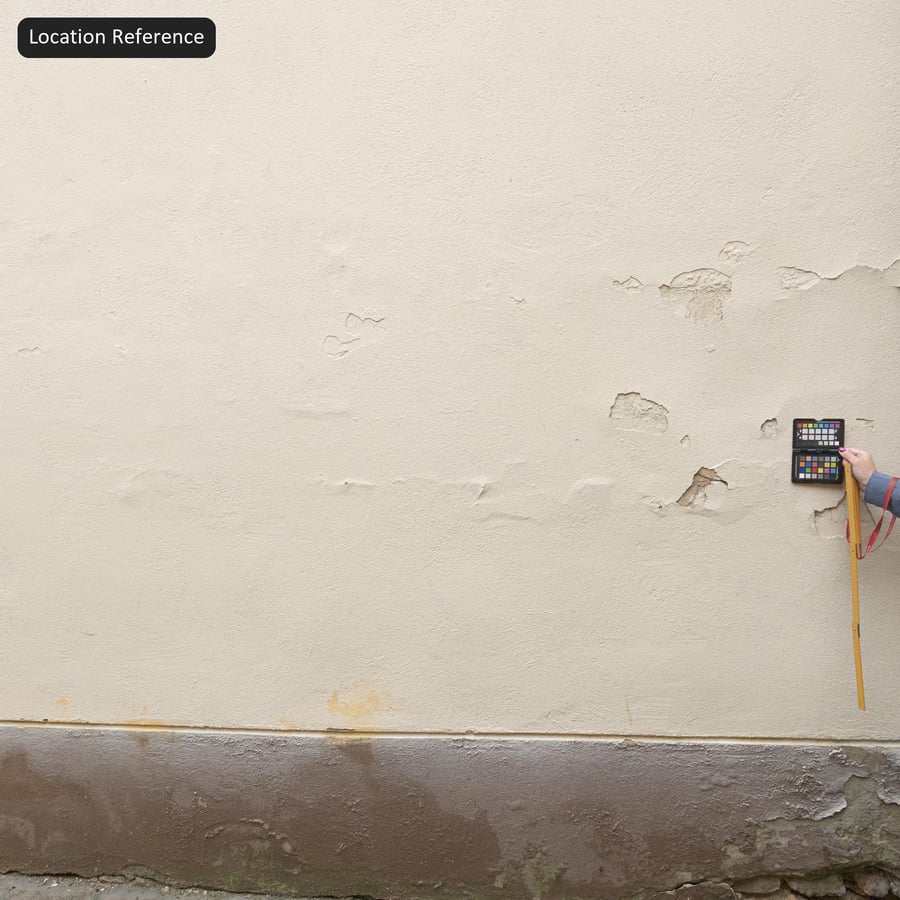 Textura de pared de yeso pintado dañado, blanco