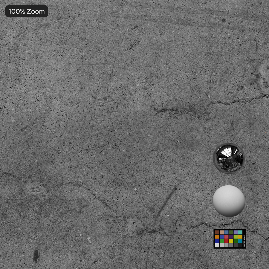 Worn Polished Concrete Floor Texture, Mid Grey