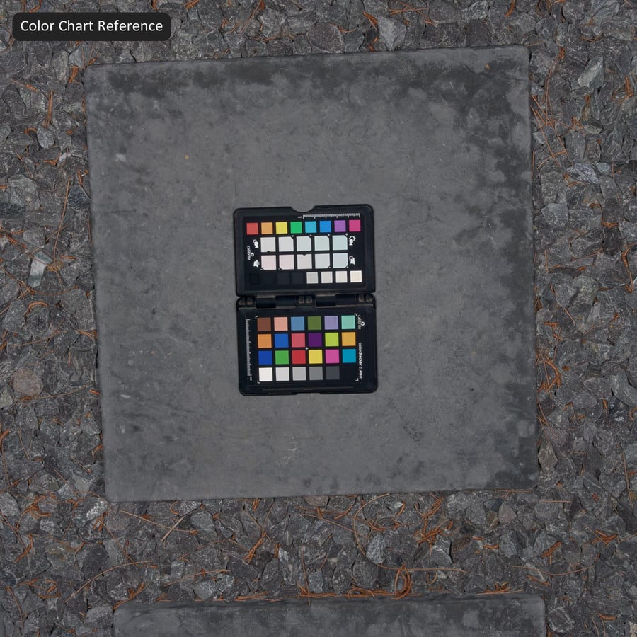 Square Stepping Slab and Gravel Patio Paving Texture, Grey