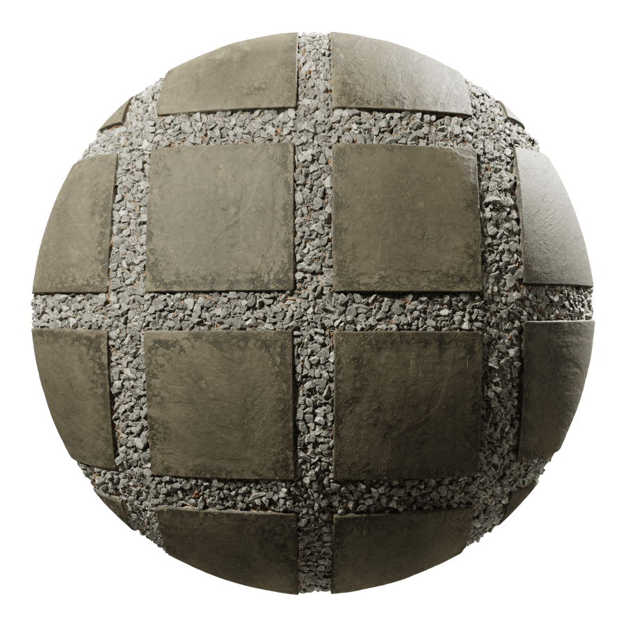 Square Stepping Slab Paver Texture, Brownish Grey