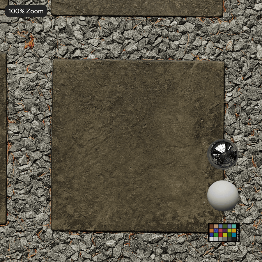 Square Stepping Slab Paver Texture, Brownish Grey