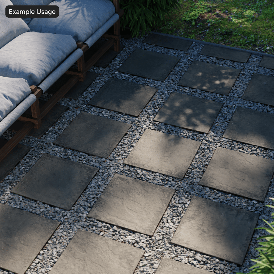 Square Stepping Slab Paver Texture, Brownish Grey