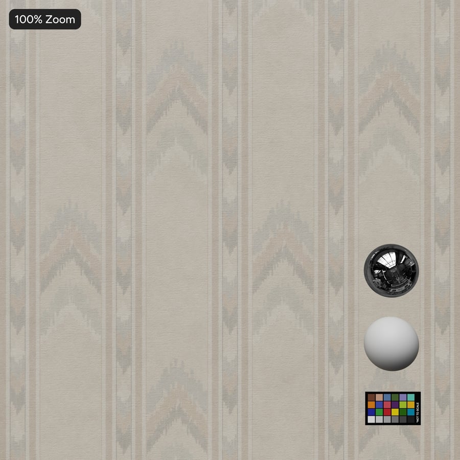 Ikat Chevron Striped Wallpaper Texture, Cream