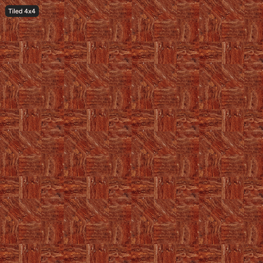 Textura de pared de piedra de travertino pulido, rojo