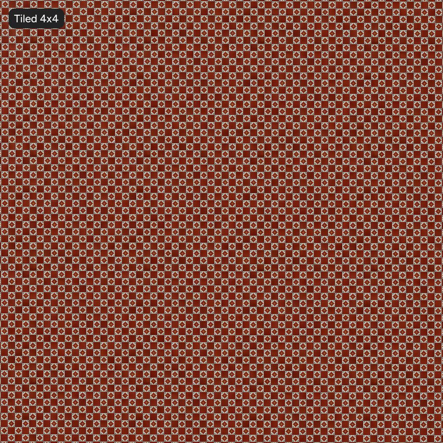 Checkerboard Talavera Ceramic Decorative Tile Texture