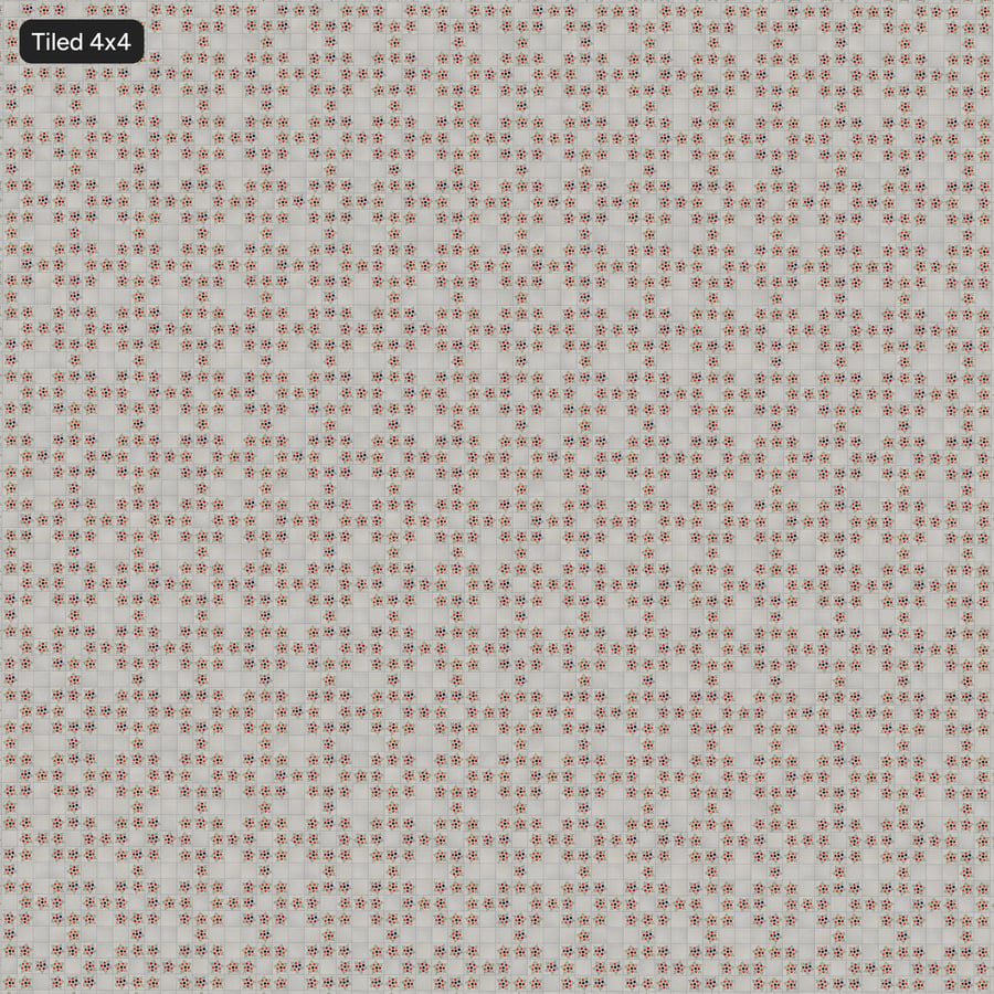 Texture di Piastrelle in Ceramica con Motivo Floreale