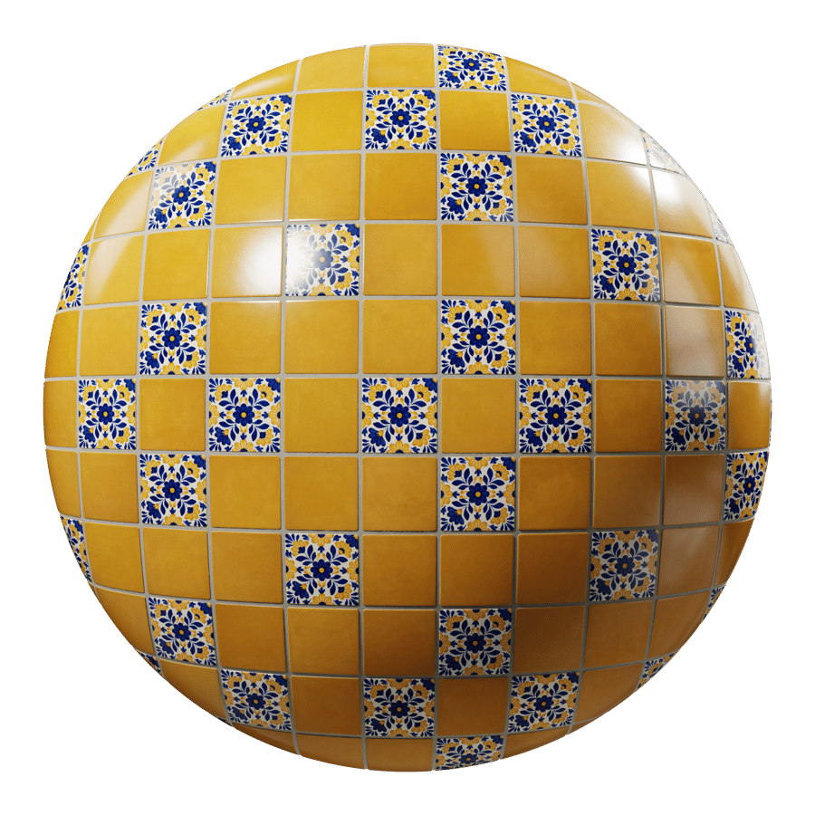 Square Ceramic Talavera Accent Tile Texture
