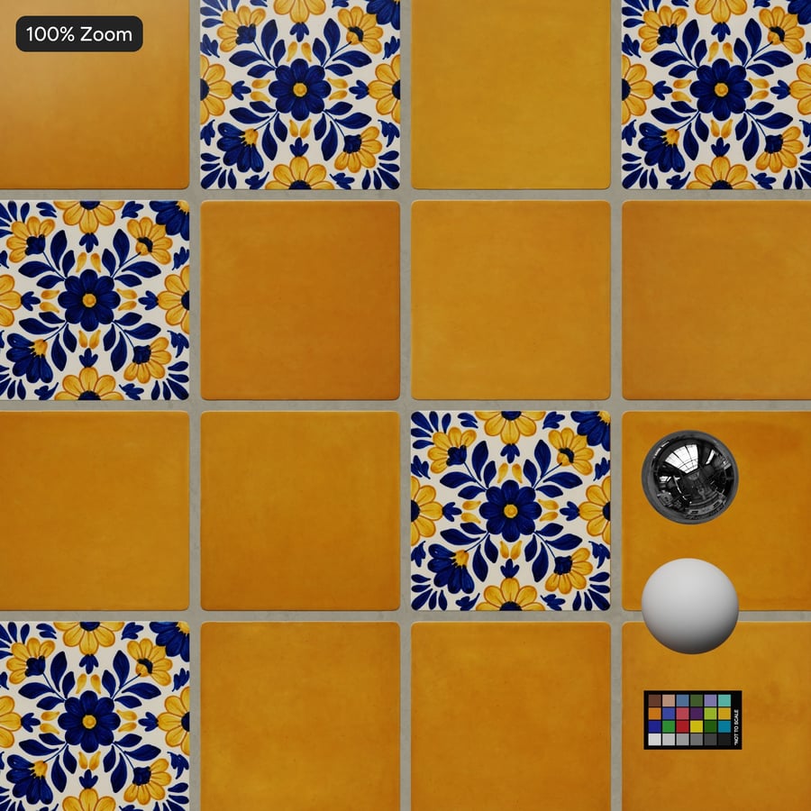 Texture piastrella decorativa quadrata in ceramica Talavera