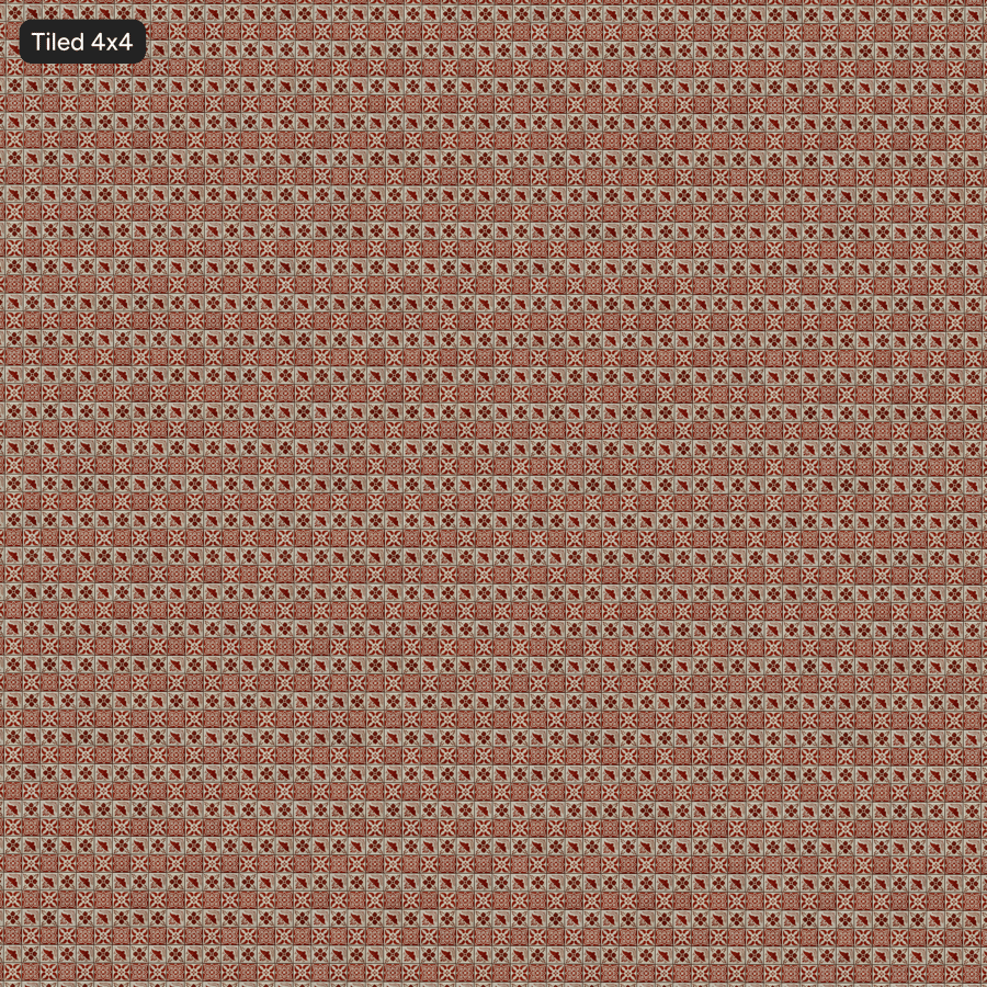 Talavera Ceramic Patterned Tile Texture
