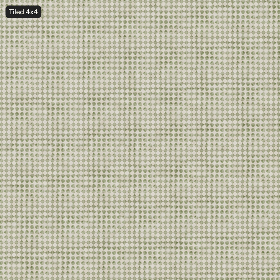 Botanical Patterned Ceramic Tile Texture, Green