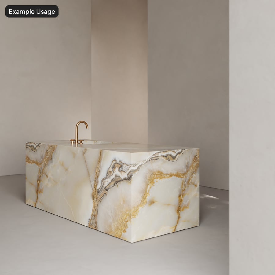 Textura de laje de mármore polido com veios, dourado e bege