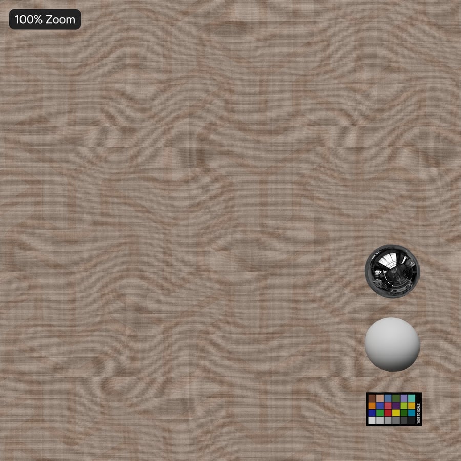 Textielbehang met geometrisch patroon, beige