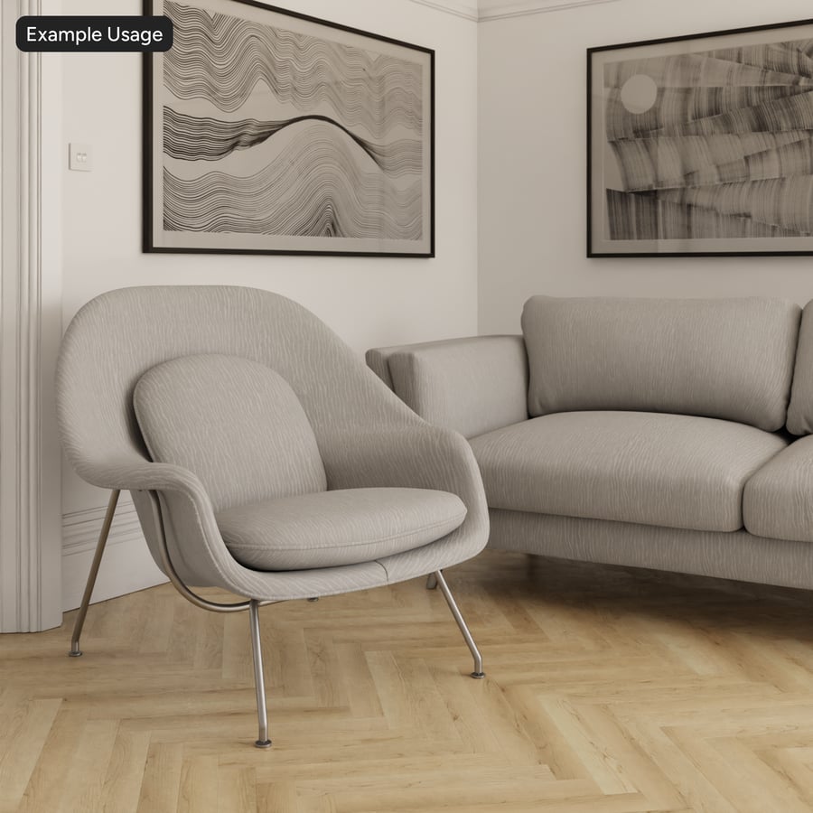 Wavy Pattern Jacquard Upholstery Fabric Texture, Gray