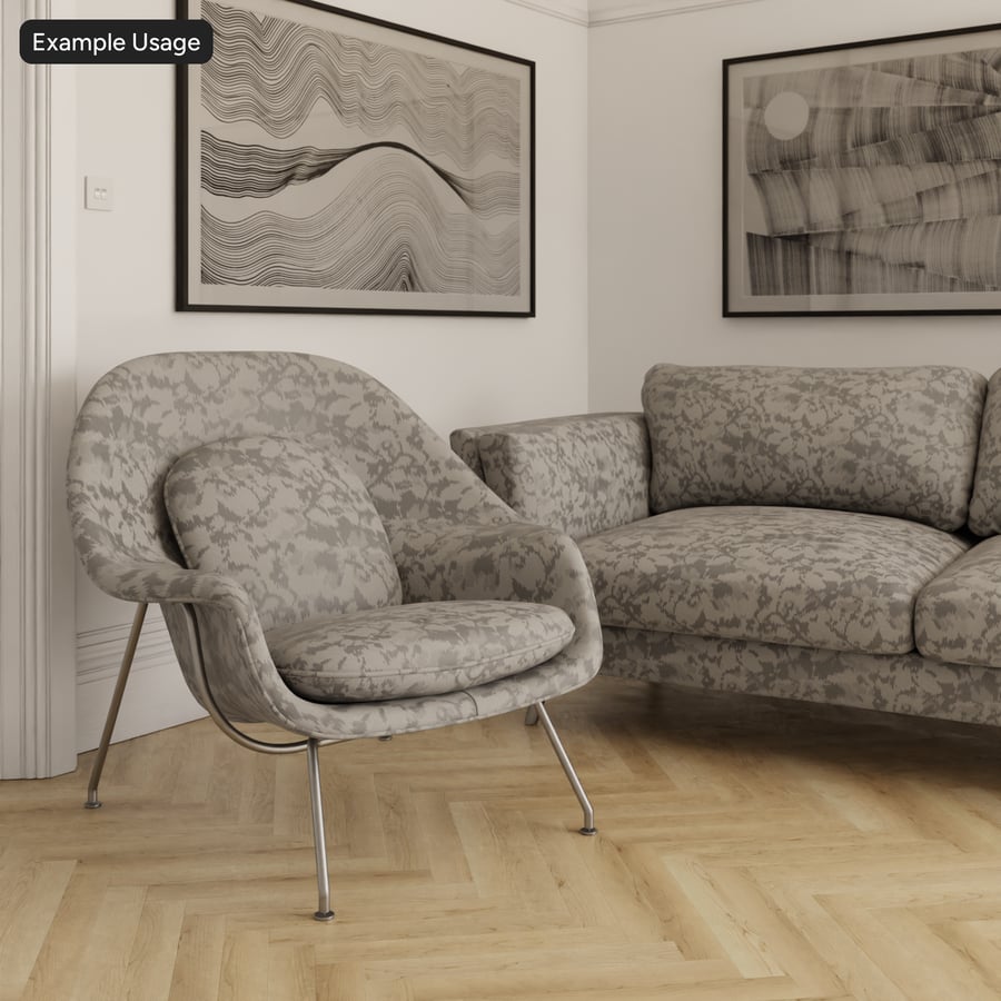 Camouflage Patterned Upholstery Fabric Texture, Gray