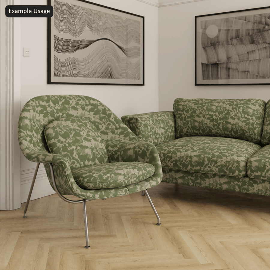 Textura maskovacího čalounického materiálu, zelená