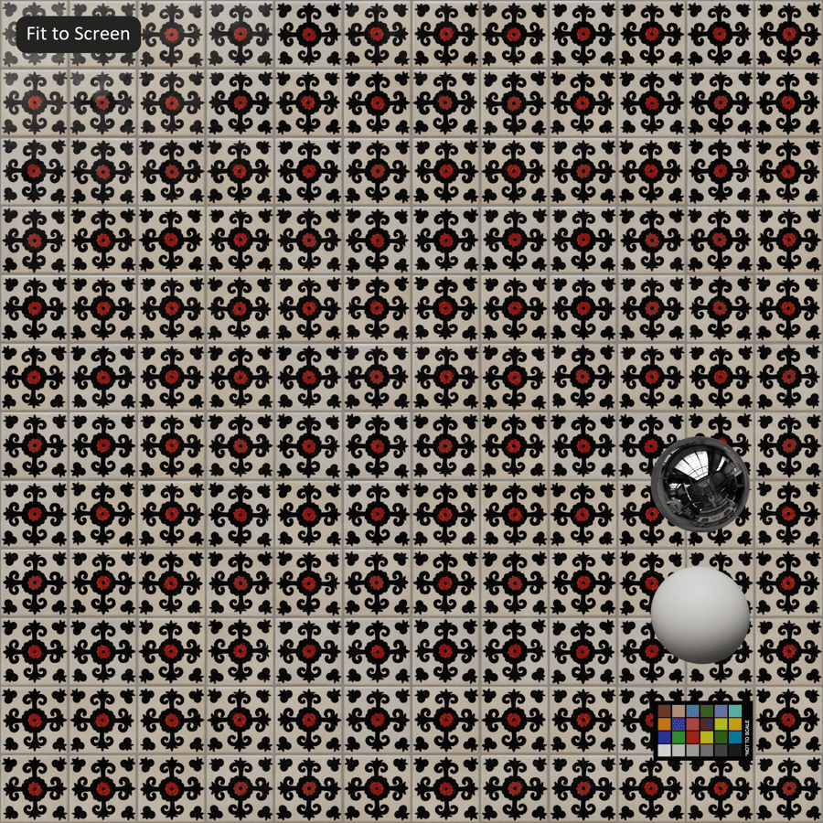 Talavera Ceramic Patterned Tile Texture