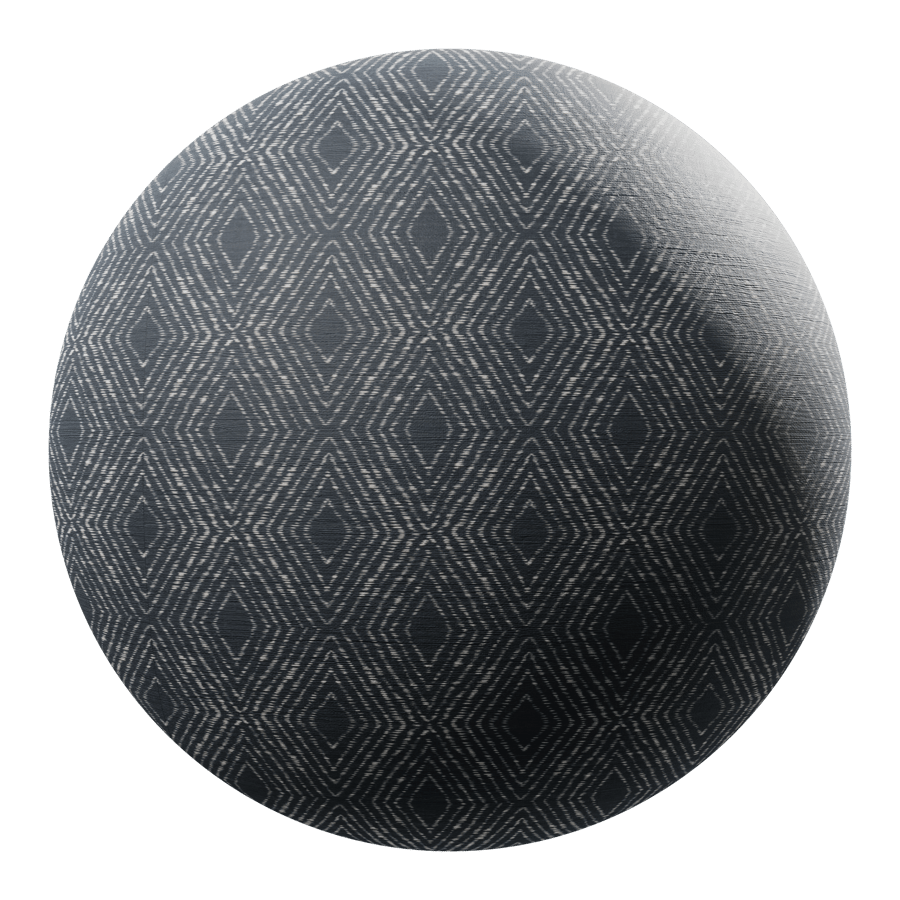 Diamond Pattern Textile Wallpaper Texture, Black and White