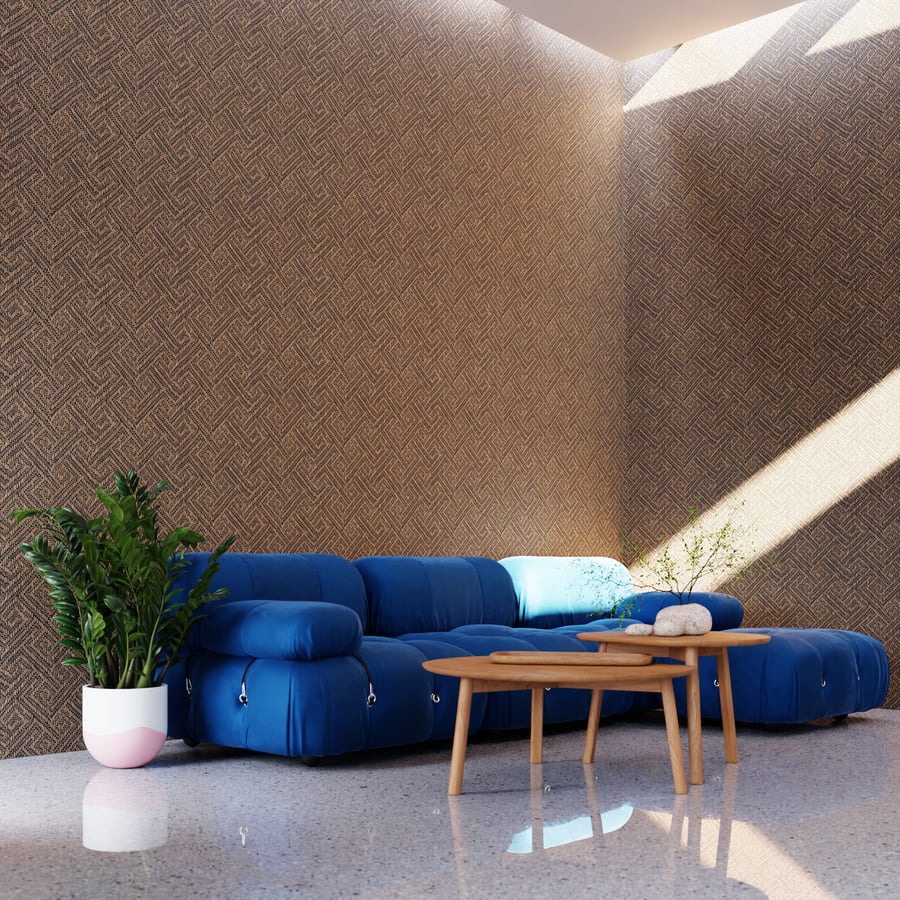 Geometrikus mintázatú textil tapéta textúra, fekete és sárga