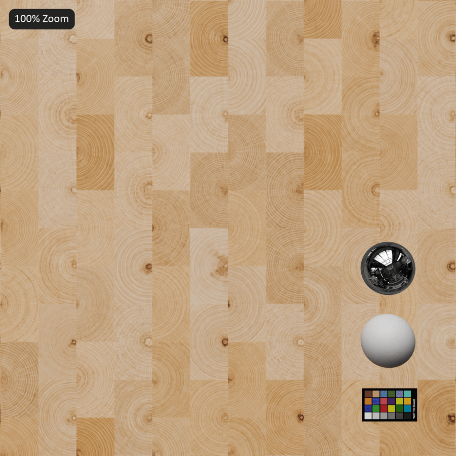 Alternating Square End Grain Oak Wood Tile Texture