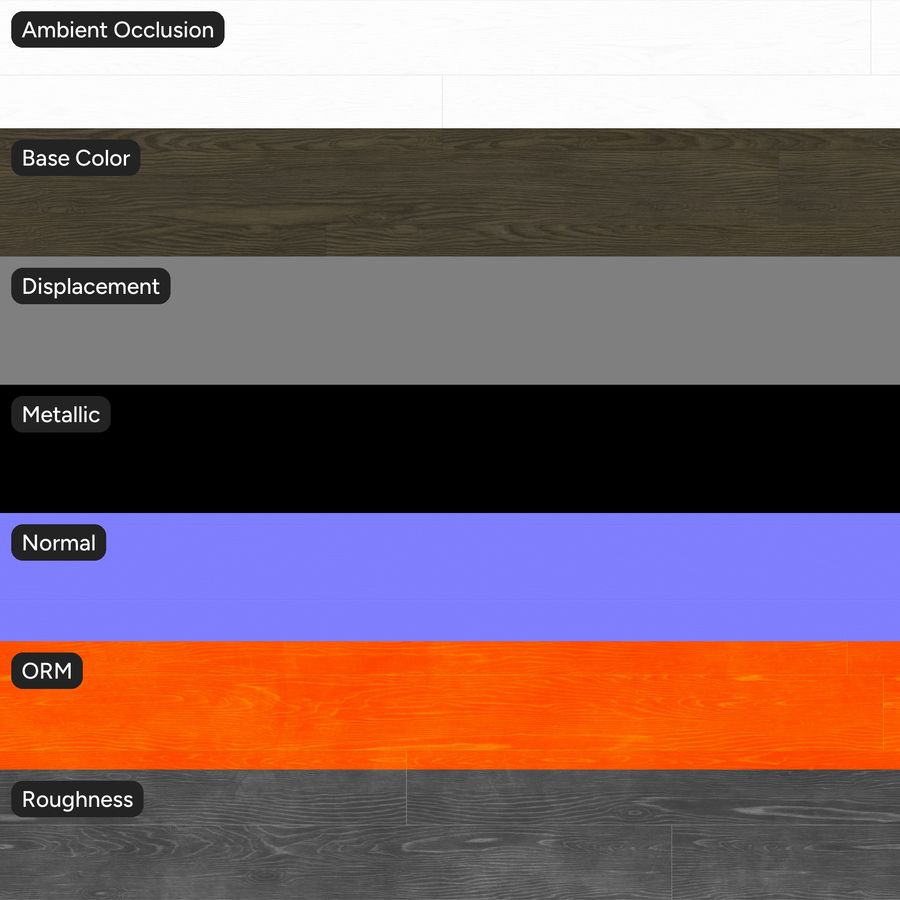 Staggered Wood Board Texture, Dark Ash