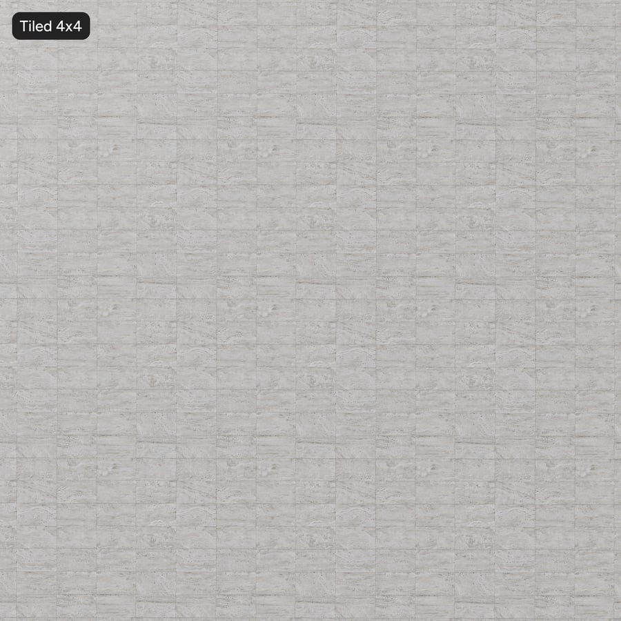 Rectangular Travertine Matte Tile Texture, Gray