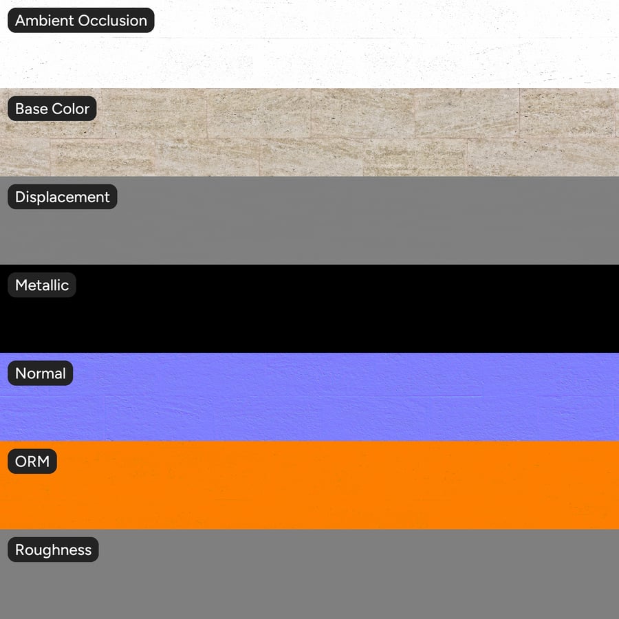Travertin stenplattor väggstruktur, Beige