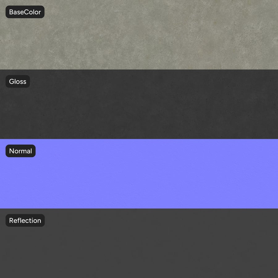 Blasenförmige, matte Betontextur