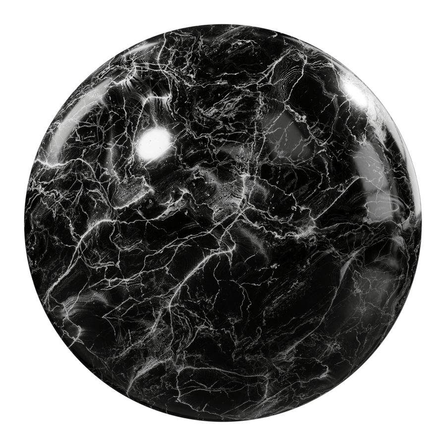 Tekstur Batu Marmer yang Dipoles, Hitam Astral