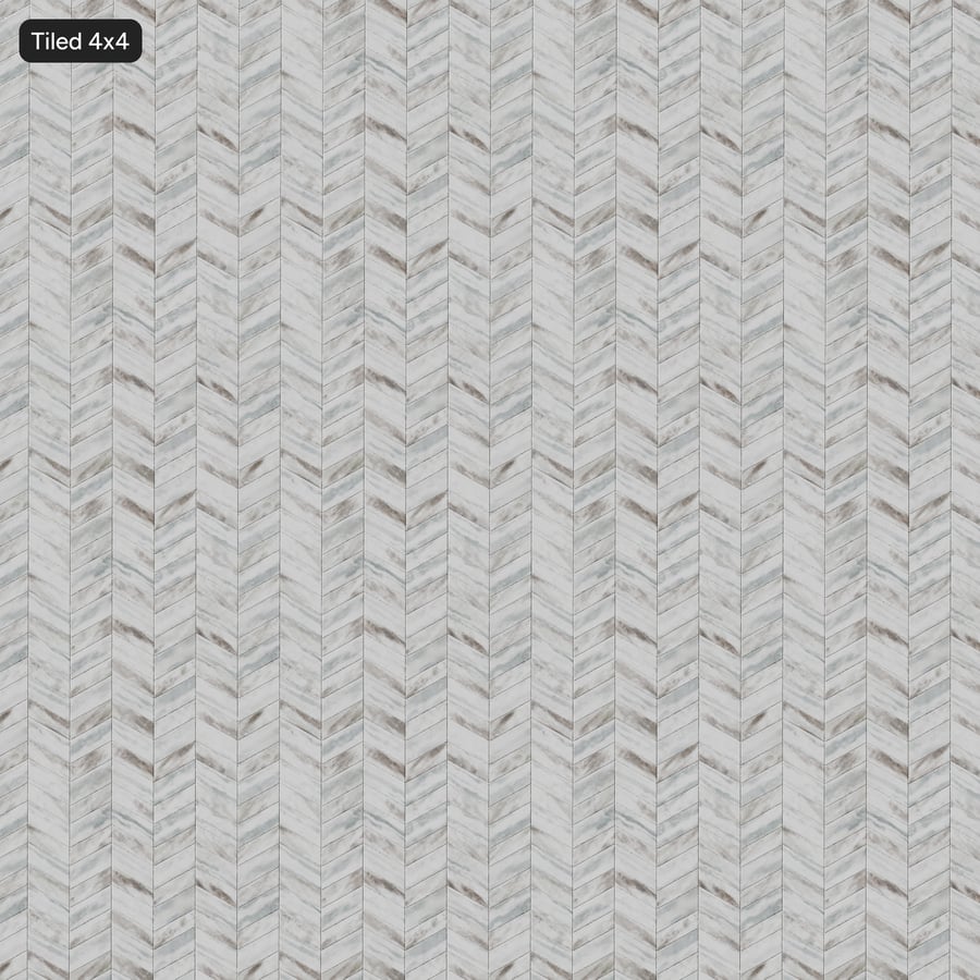 Piastrella lucida in marmo Chevron, grigio