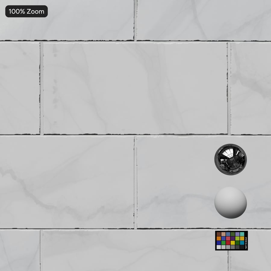 Rektangulär Offset Marble Glossy Tile Texture, White Ash