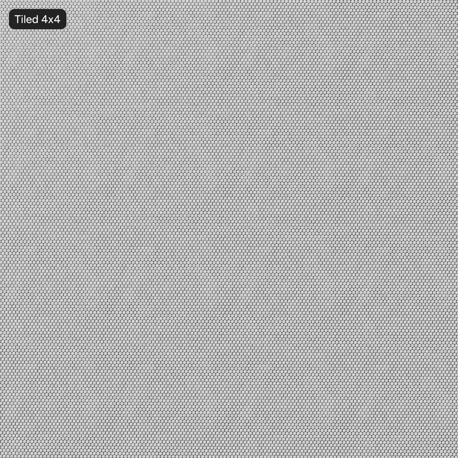 Penny Round Ceramic Glossy Tile Texture, White Silver