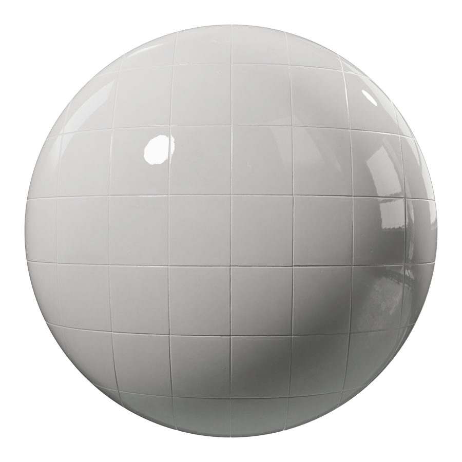 Square Ceramic Glossy Tile Texture, Frosty White