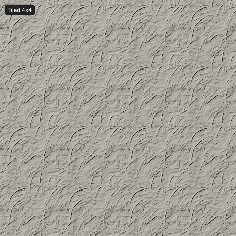 Wrinkled Plain Fabric Texture, White