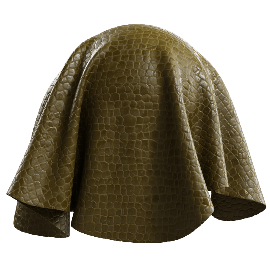 Crocodile Leather Fabric Texture, Olive