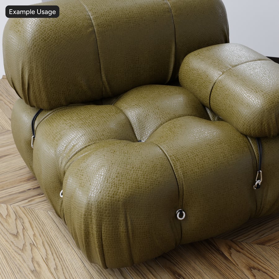 Crocodile Leather Fabric Texture, Olive